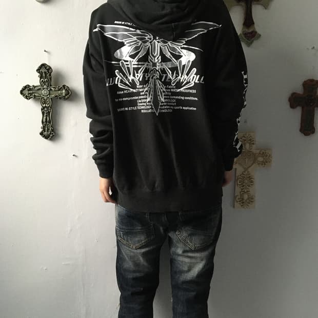 Printing point hood zip up