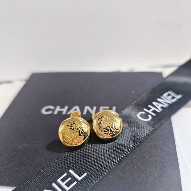 빈티지 로에베 골드 업사이클링 귀걸이