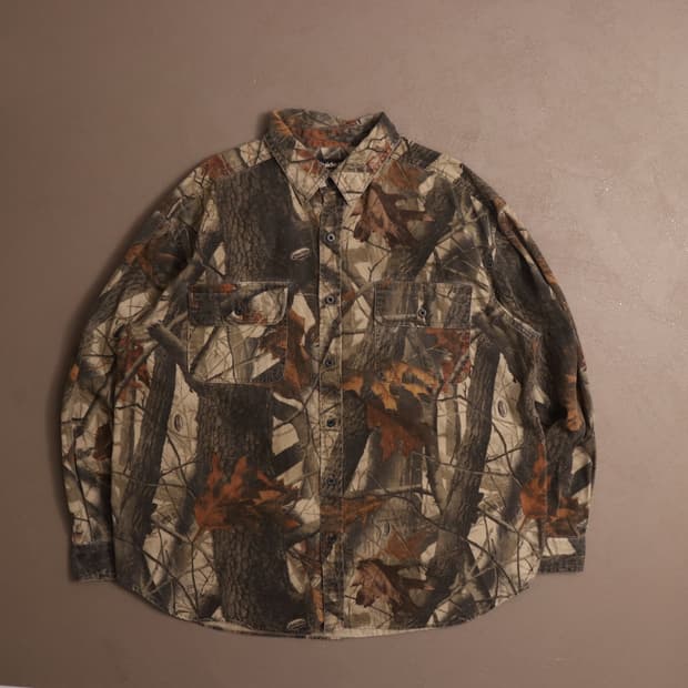 빈티지 USA 리얼트리 헤비코튼 헌팅셔츠 A1531