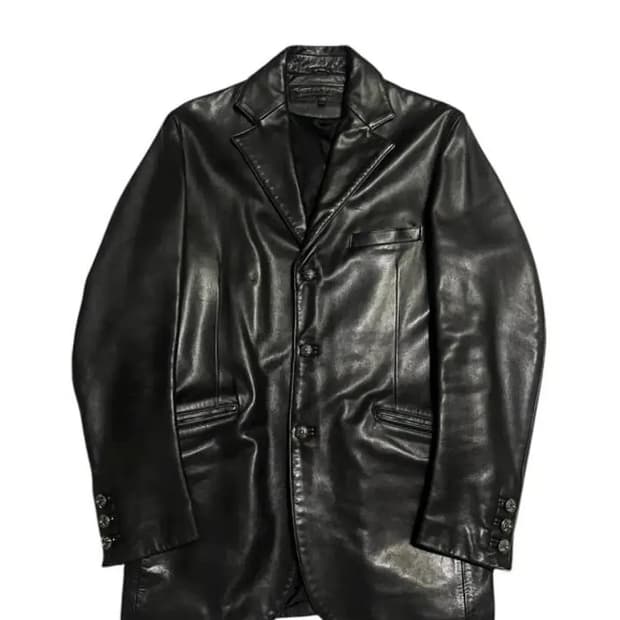 chrome hearts leather blazer jacket L