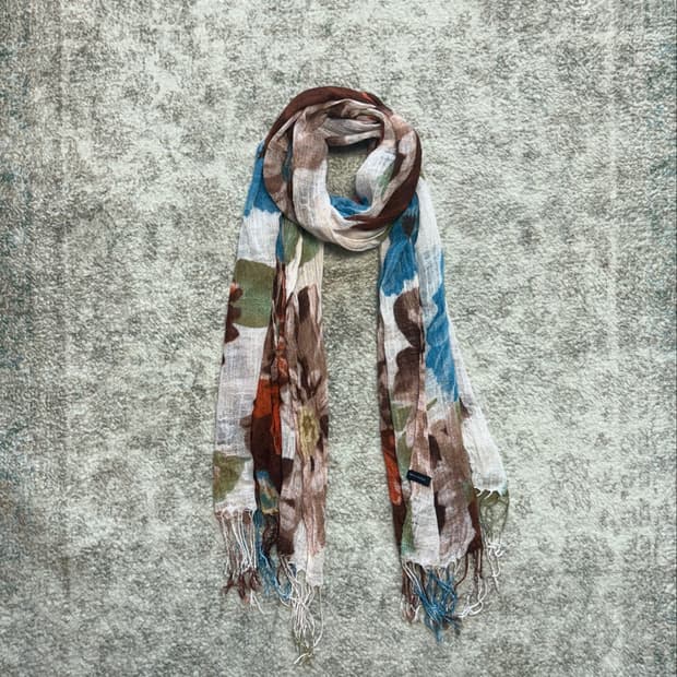 Watercolor Floral Scarf