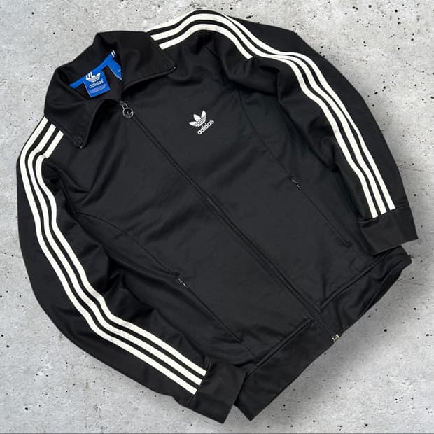[100] 아디다스 유로파 3선 트랙탑 블랙