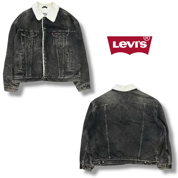 usa 리바이스 셰르파 흑청자켓 s08413