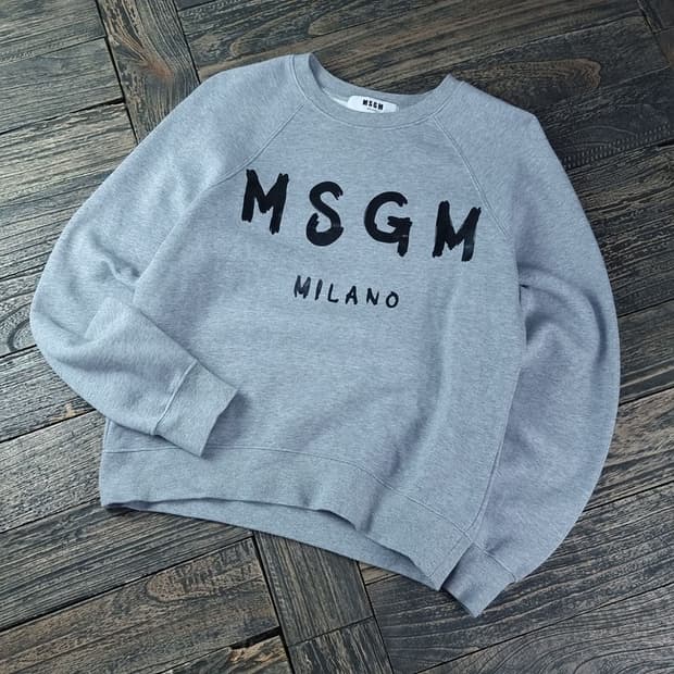 [엠에스지엠] 빅로고 프린팅 오버핏 맨투맨 그레이 P01390