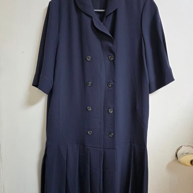 새상품) 빈폴 칼라 더블원피스 다크네이비(55사이즈)