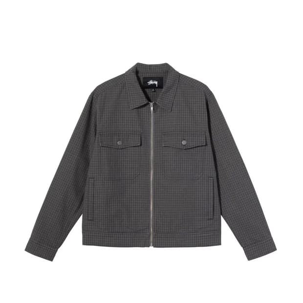 (구매)스투시 체크 개러지 자켓 그레이 L사이즈 구매합니다.