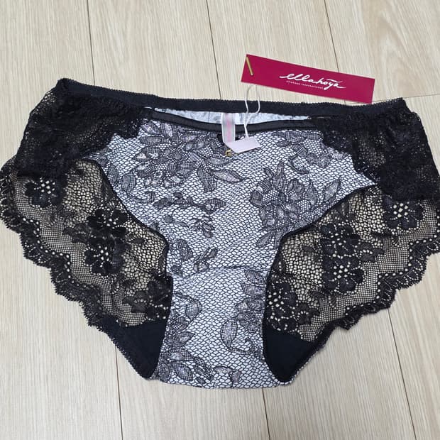 엘라호야) 레이스 글리터 블랙 시스루 란제리여성 팬티 새상품