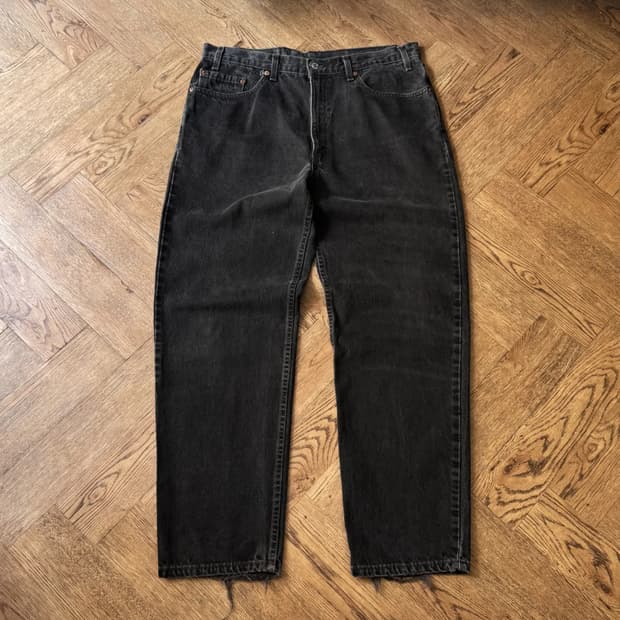 [38]90's 리바이스 550 Made in USA 흑청 데님 팬츠