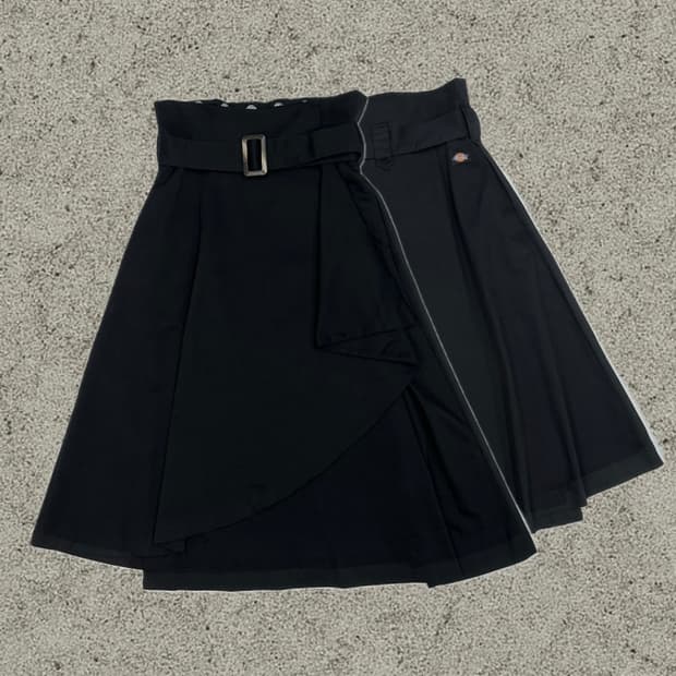 Dickies buckle pleats skirt