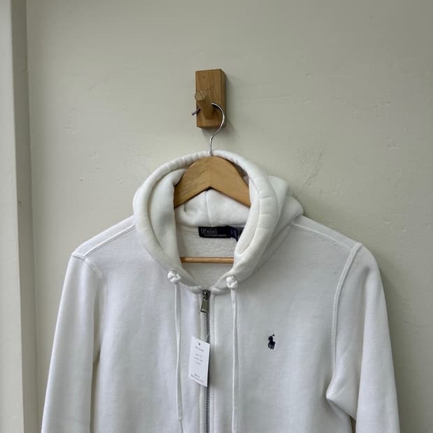 16522 - 폴로 랄프로렌 화이트 후드 집업