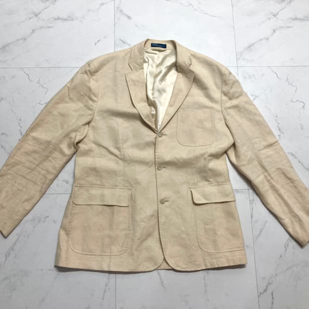 90-00s 폴로 랄프로렌 린넨 블레이저 자켓 46R, 100-105