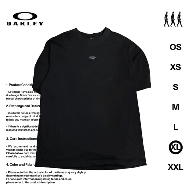 오클리 메탈 로고 포인트 반팔 티셔츠 XL사이즈