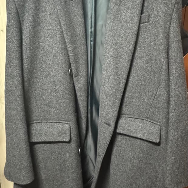 언더마이카 헤링본 오버핏 코트 2 팝니다