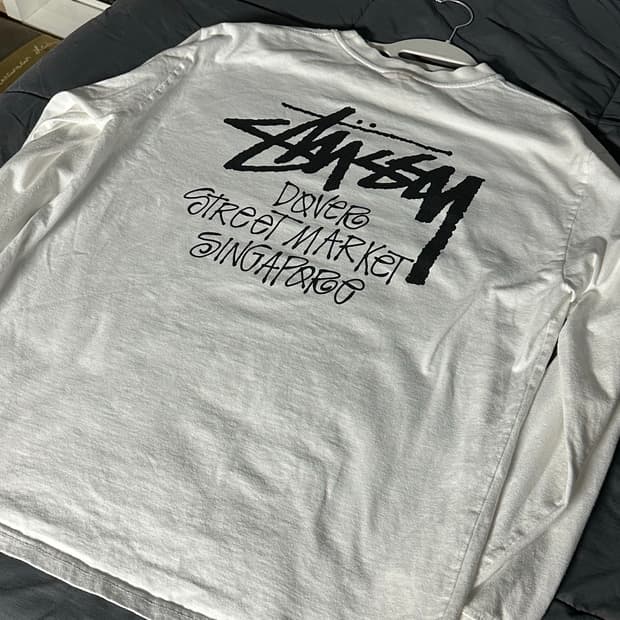 스투시 도버 스트리트 마켓 싱가폴 롱슬리브 티셔츠