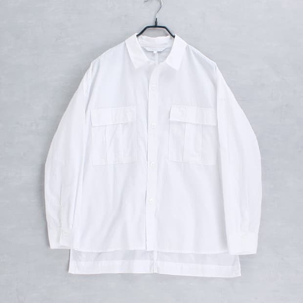 LILASIC _ oversize ripstop cotton shirt