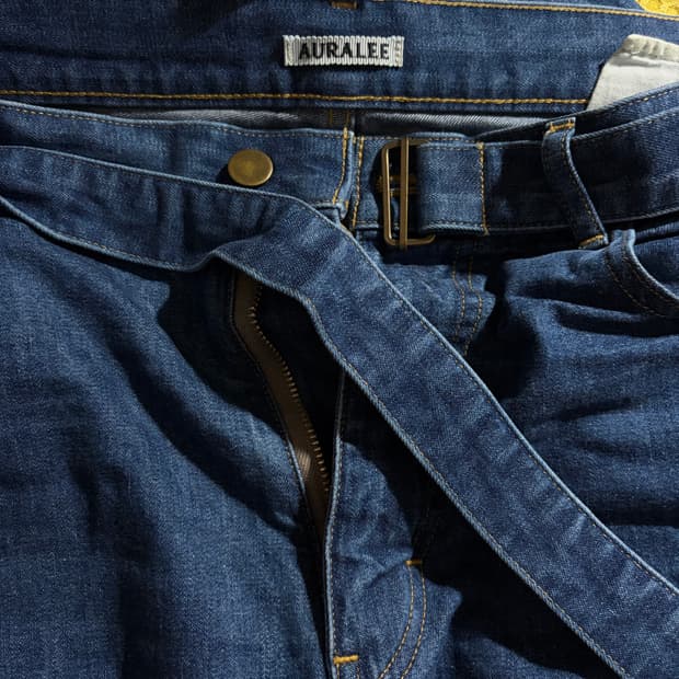 오라리 25ss 셀비지 벨트데님