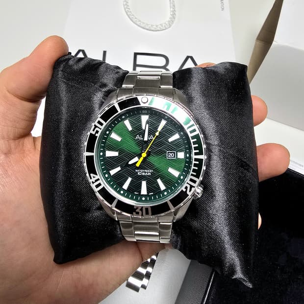 세이코 ALBA 그린 웨이브 다이얼 AG8K29X1