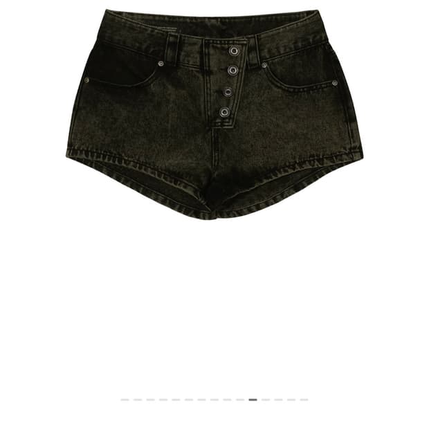 BUTTON FLY DENIM SHORTS, DEEP KHAKI,S