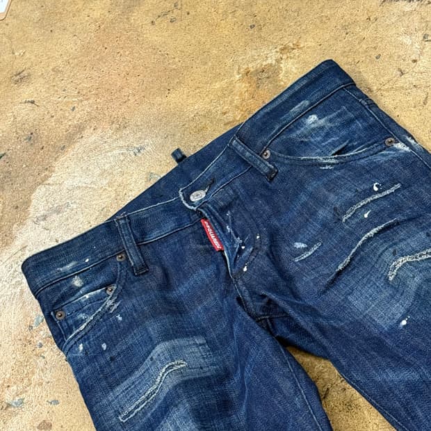 [정품/44] DSQUARED2 스플래터 데님 청바지 b15