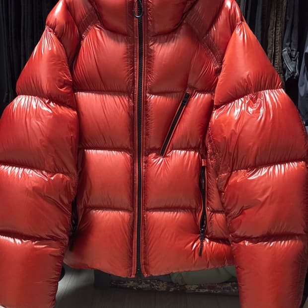 무신사 시티레저 다운 숏 패딩 오렌지 L