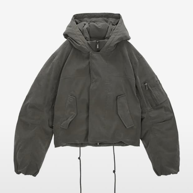 마뗑킴 레이어드 후디 봄버 다운 점퍼