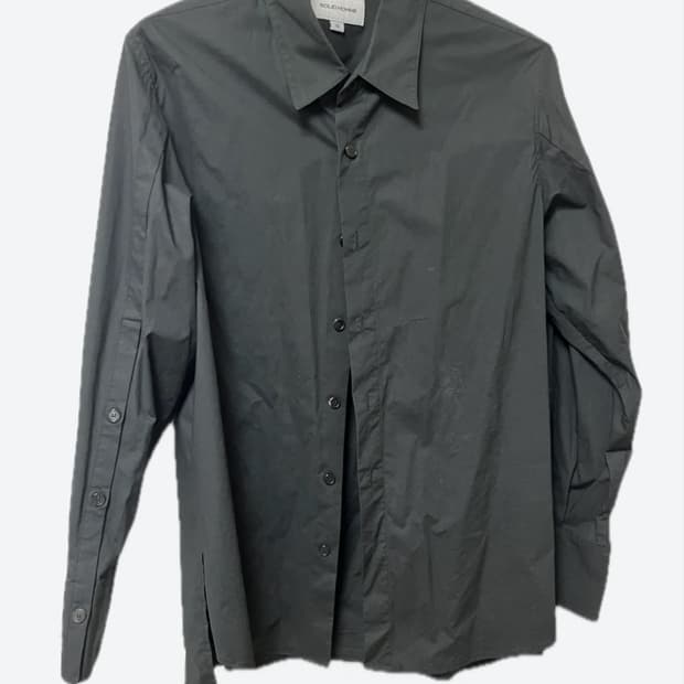 우영미 솔리드옴므 팔 절개 셔츠