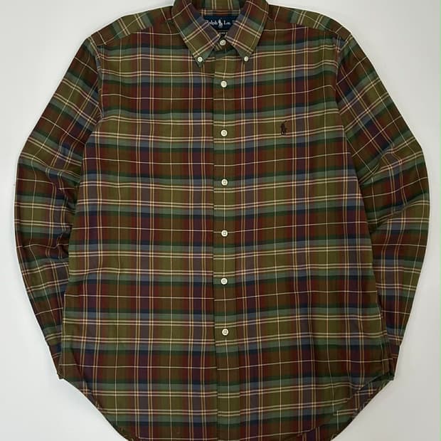 [M] 폴로 랄프로렌 클래식핏 플레이드 체크 패널 셔츠