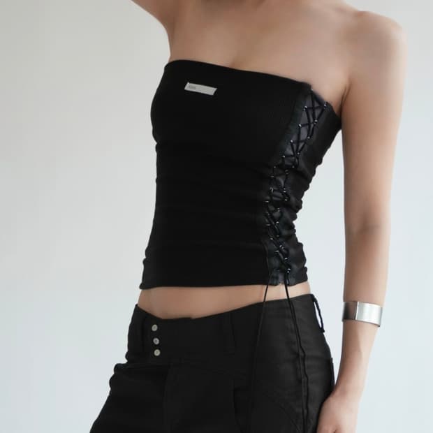 kimseoul CORSET TUBE TOP (black)