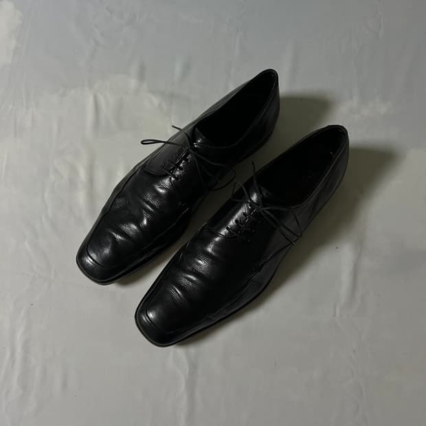 Prada semi square toe derby shoes