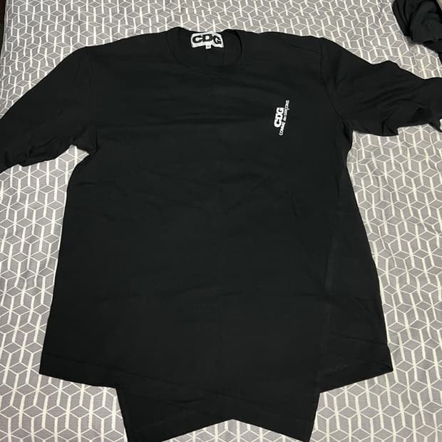 CDG Bias T-Shirt 바이어스 티셔츠 블랙 Black XL