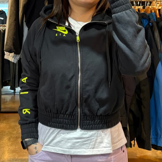 나이키 에어 블랙 크롭 후드집업