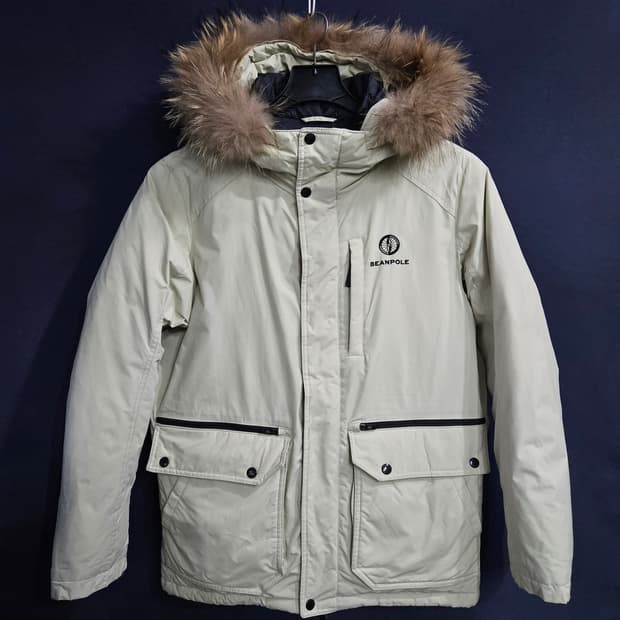 빈폴 라이트베이지 남성 95 덕다운 패딩 