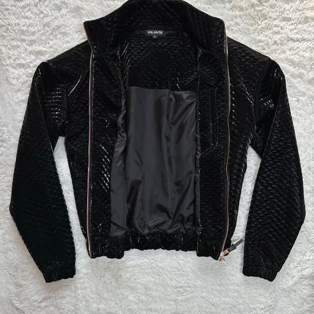 VOLANTE 블랙 퀼팅 여성 점퍼 M