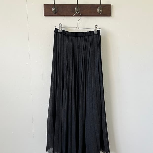 BRAHMIN 차콜 롱 스커트