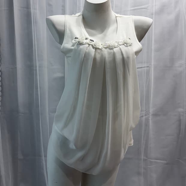 [Vintage] Rose Detail Draped Inner Top