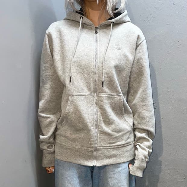 Champion 그레이 후드 집업