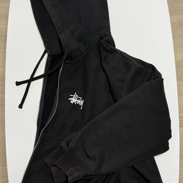 스투시 블랙 후드직업 M