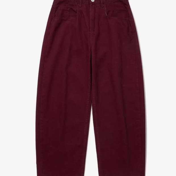 밀로 아카이브 커브드 팬츠 버건디