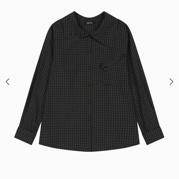 OHESHIO LAYERED COLLAR SHIRT, CHARCOAL