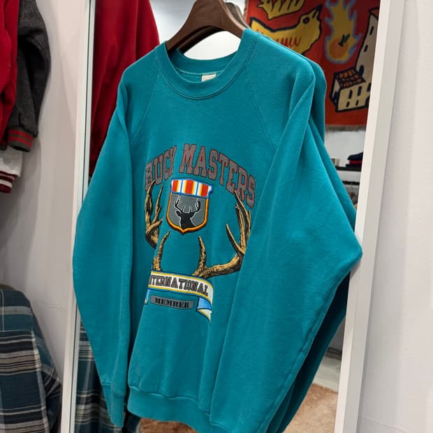 80s Fruit Of The Loom BUCK MASTERS 스웻셔츠