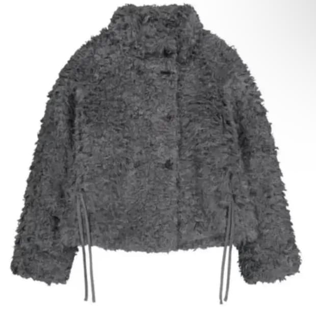 코이세이오 헤어리 퍼자켓 그레이