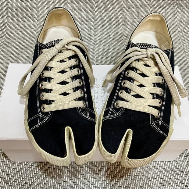 Maison Margiela 마르지엘라 타비 캔버스 로우 블랙/36.5