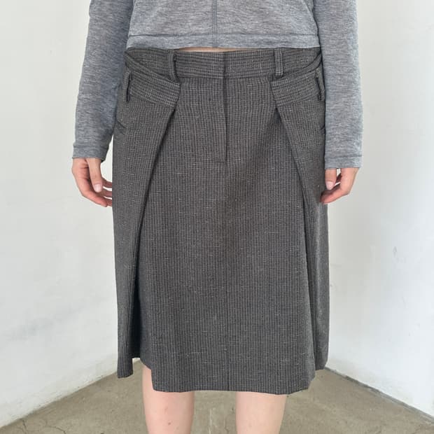 마르지엘라 랩 울 스커트