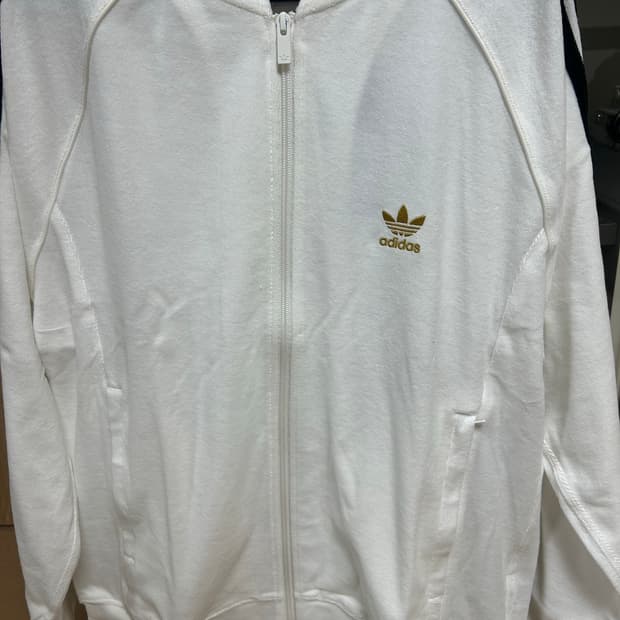 아디다스 화이트 져지 트랙탑 집업 M (새상품)