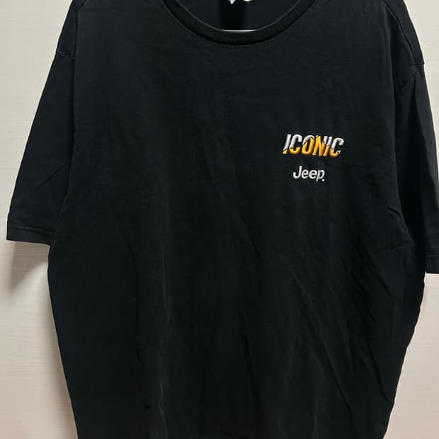 지프 아이코닉 반팔 티셔츠 블랙 XL