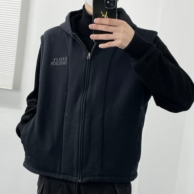 L(XL) 할리데이비슨 후드집업 조끼