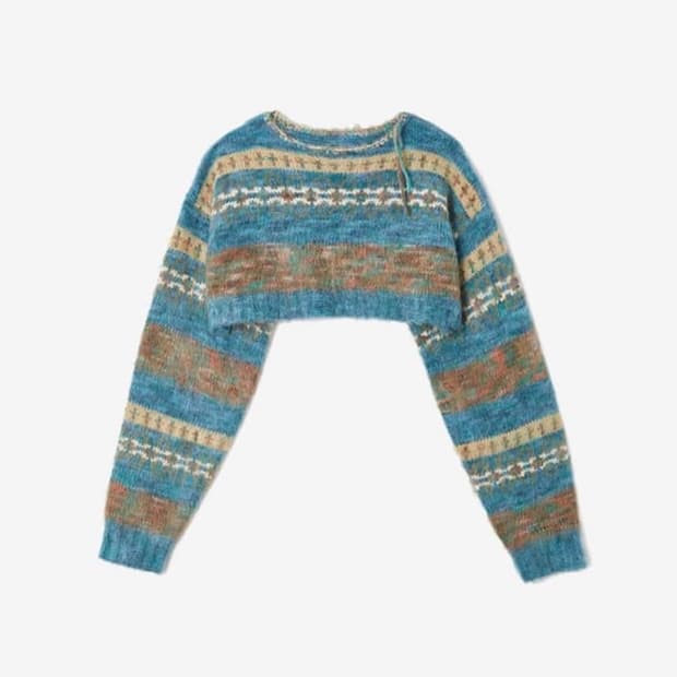 PERVERZE blend border knit