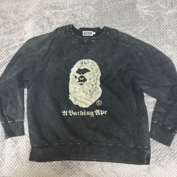 베이프 오버다이 릴렉스드 핏 크루넥