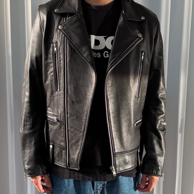 [L]비바스튜디오 테리 라이더 램스킨 양가죽 자켓