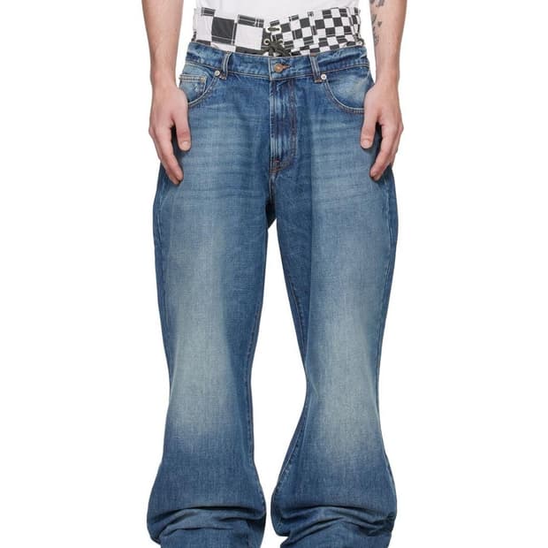 Erl distressed regular fit jeans